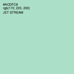 #ACDFC8 - Jet Stream Color Image